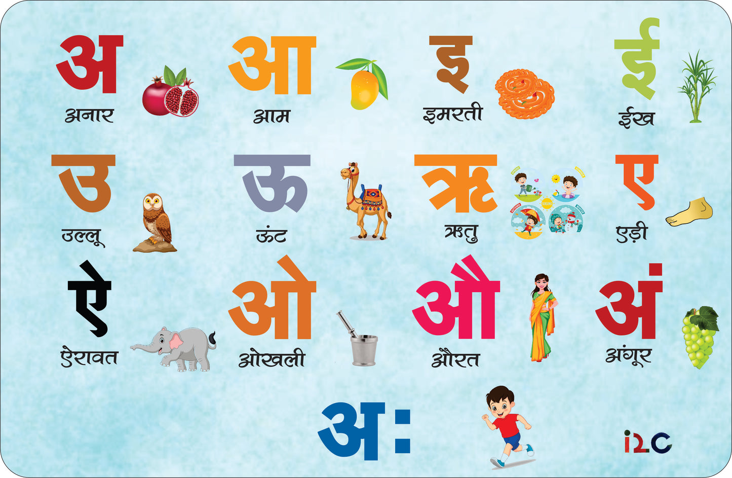 Children's Wooden Toy - Hindi Alphabets - Swar
