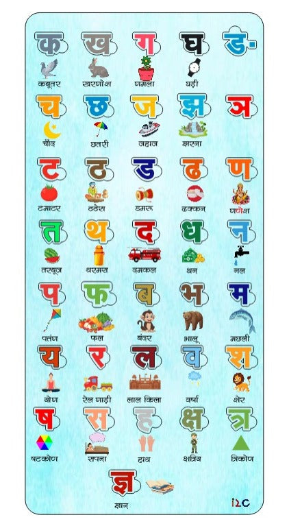 Children's Wooden Toy - Hindi Alphabets - Vyanjan