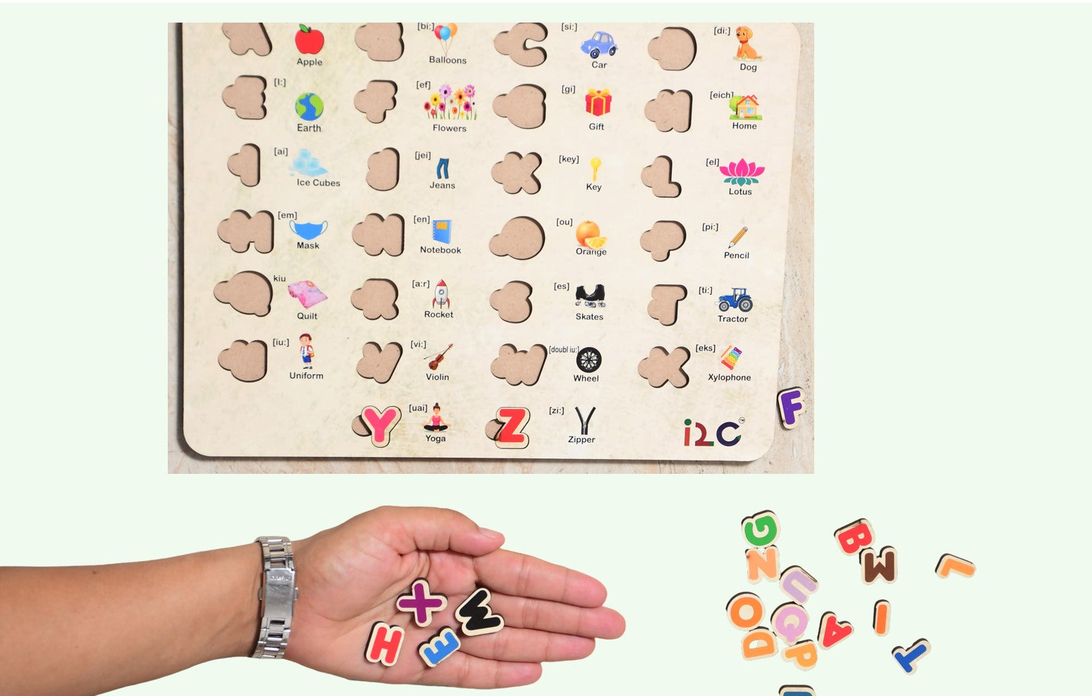 Children's Wooden Toy - English Alphabets – i2c