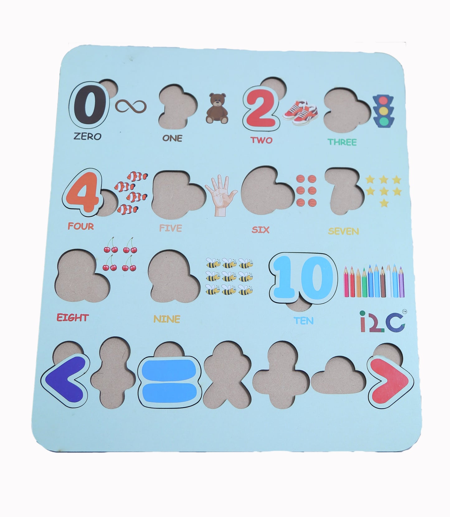 Children's Wooden  Toy - Numbers & Mathematical Symbols